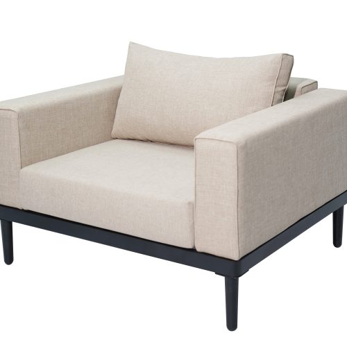 Modern Outdoor Aluminum Sofa Set – Table & 2 Seater Patio Lounge Set