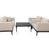 Modern Outdoor Aluminum Sofa Set – Table & 2 Seater Patio Lounge Set