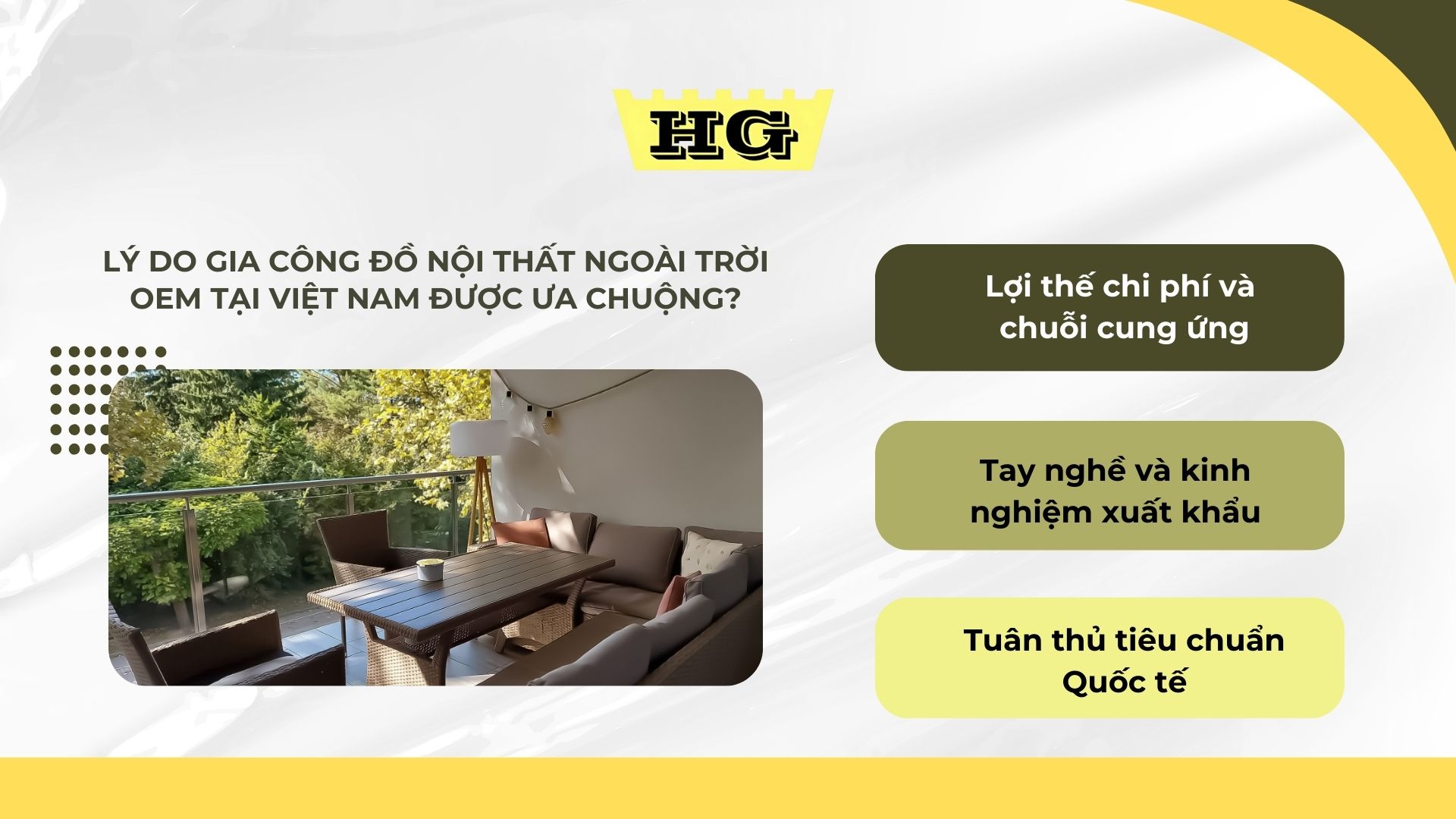 Gia công đồ nội thất ngoài trời OEM