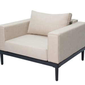 Alternative view of Modern Outdoor Aluminum Sofa Set – Table & 2 Seater Patio Lounge Set