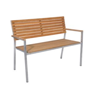 Alternative view of Oslo double Chair, stainless steel frame