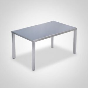 Lisbon Table, stainless steel frame