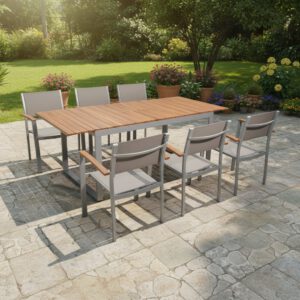 Naxos 7-Piece Aluminum Outdoor Dining Set