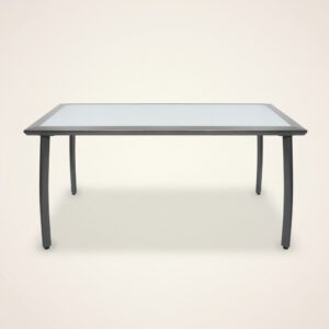 Alternative view of Modern Dark Grey Aluminum Patio Dining Table