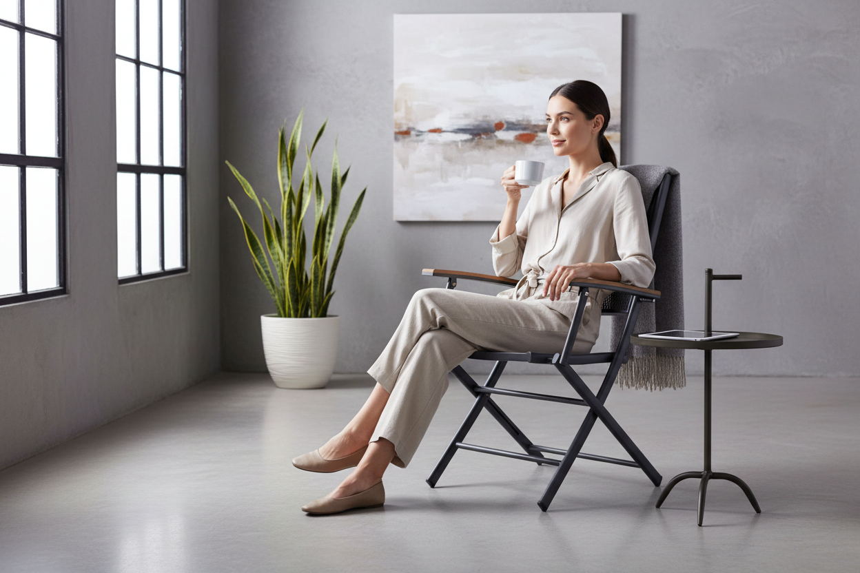 Ghế Gấp Ngoài Trời Khung Kim Loại – Thiết Kế Hiện Đại, Gọn Nhẹ & Bền Bỉ - Image 9